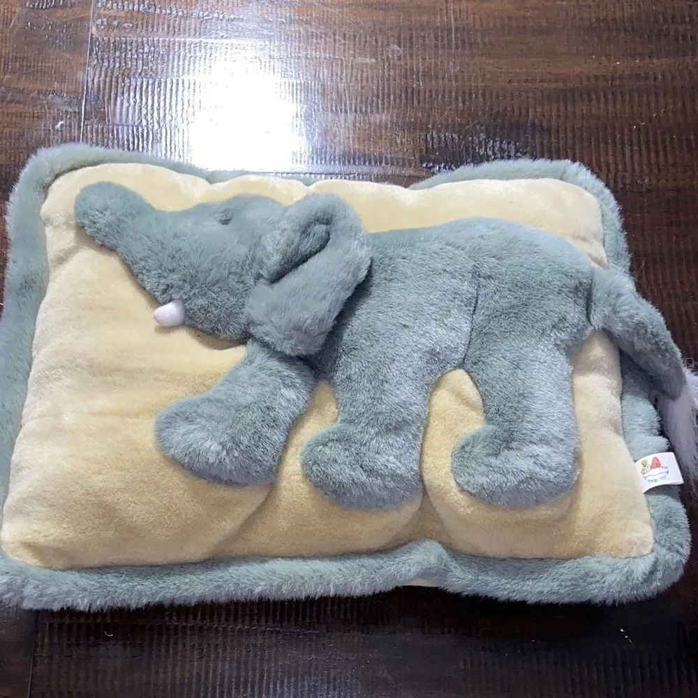 Angel Toy Plush pillow with Green and Cream Hues